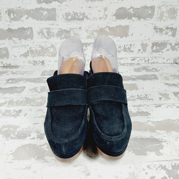 New Splendid Vina Black Suede Platform Slip On Clogs E101 - Picture 3 of 13